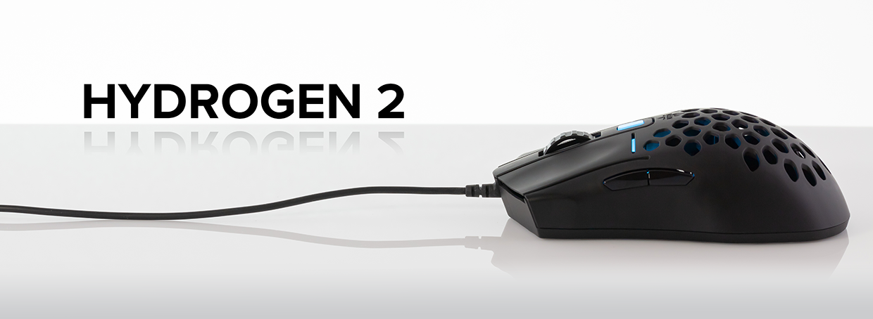 Atompalm Hydrogen Mouse on flat surface